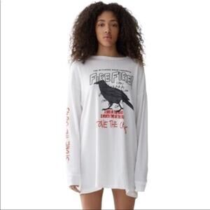 AGOLDE Stone The Crows White T-shirt Dress Small NWT